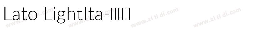 Lato LightIta字体转换